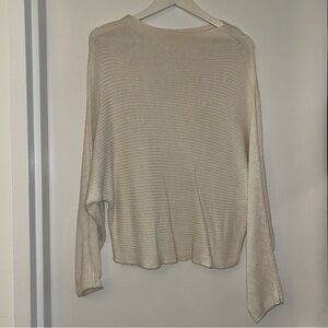 Leith Boat Neck White Sweater